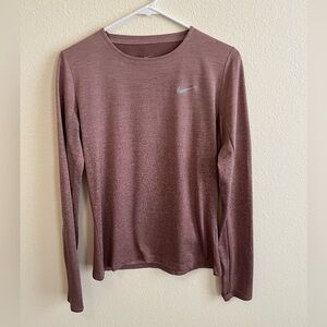 Nike women’s pink ombré Dri Fit long sleeve top, size M